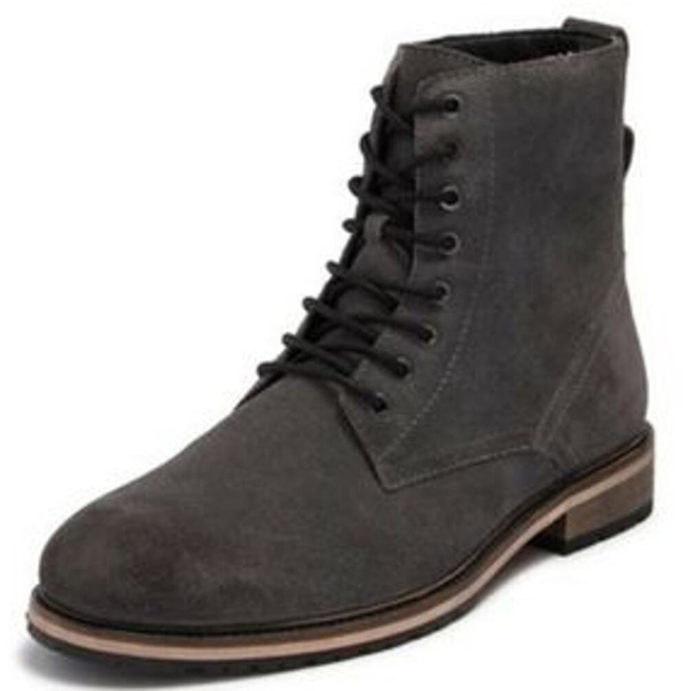 Modern Fiction Gray Suede Antonym Lace Up Boots Size 13
